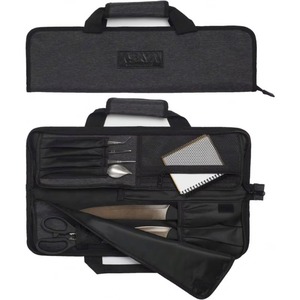 Muestra gratuita: Bolsa de herramientas profesional hecha a mano para cuchillos con 9 bolsillos, estuche de lona para cuchillos, funda para cubiertos. - Product Image 4