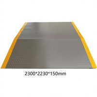 Rampe de chargement en acier robuste pour conteneurs, capacité de 10 tonnes, applicable aux restaurants et supermarchés, dimensions 2300*2230*150mm