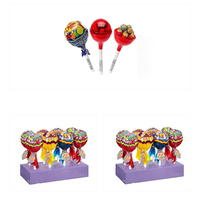 Sucettes géantes personnalisées en gros, sucettes dures aux saveurs fruitées, sucettes géantes à marque privée, emballage en sachet halal