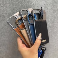 Couverture rigide sans fil avec lanière étui magnétique pour iPhone 16 15 14 Pro Max Plus 13 12 11 étuis de placage de support