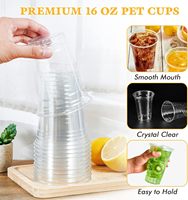 Gobelets en plastique PET jetables personnalisés avec logo, transparents, écologiques, 12 oz, 95 mm, pour matcha latte, café glacé à emporter - Acheter des gobelets en plastique