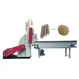 made in China Aols supply wood grinding machine hammer mill with feed conveyor wood chips crusher shredder