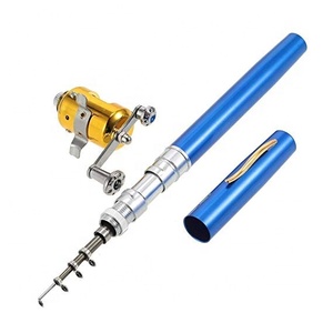 Mini Portable Pocket <strong>Pen</strong> <strong>Fishing</strong> <strong>Rod</strong> Aluminum Ice <strong>Fishing</strong> <strong>Rod</strong> and Reel Combo - Product Image 1