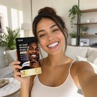 Bandes blanchissantes pour les dents 5D en gros, 7 pièces/boîte, bandes blanchissantes professionnelles portables pour les dents, pour les voyages