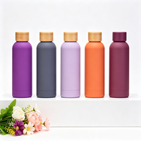 Bouteille isotherme en acier inoxydable 304, anti-fuite, pour boissons chaudes et froides, avec couvercle en bambou – Vente en gros usine