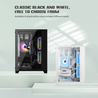 Boîtier Mini ATX en promotion, ordinateur de bureau gaming de haute qualité avec ventilateurs de refroidissement RGB LED pour PC gamer et serveur
