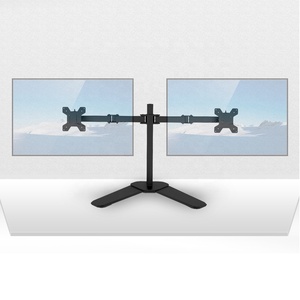 Supporto per Monitor con <span class=keywords><strong>Braccio</strong></span> Regolabile in Altezza in Acciaio Laminato a Freddo per Televisori, Doppio <span class=keywords><strong>Braccio</strong></span>, Dimensione Massima 27'', Compatibilità VESA 50-100mm - Product Image 5