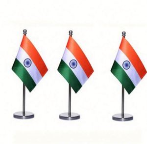 Decoración de Oficina, Bandera de Escritorio, Asta de Bandera Plateada, Soporte de Bandera de Mesa, Porta Banderas de Mesa - Product Image 3