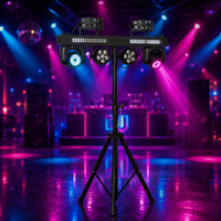 Barre lumineuse LED Gig Bar 4-en-1 avec effet de déplacement, projecteur PAR à roulettes, lumière de scène DMX pour DJ et événements disco