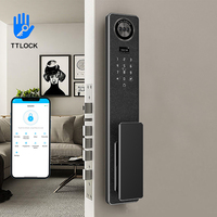 Serrure de porte intelligente numérique avec caméra, contrôle à distance Wi-Fi Tuya, empreinte digitale, reconnaissance faciale et veineuse, personnalisable et de haute qualité pour la maison