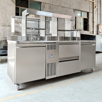 Lanxin Barre à eau Console de travail Plus bar Machine à glace tout-en-un Boutique commerciale de thé au lait Petit Cube à glace automatique