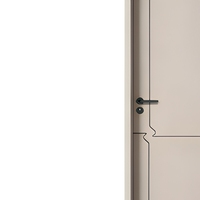 Porte de chambre intérieure en bois PET Cocoa 2130x900x60mm, composite massif, finition minimaliste, décoration