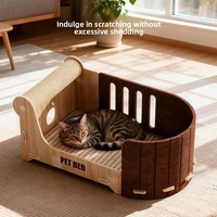 Lit inclinable moderne en bois pour chat, chaise longue de luxe pour animaux de compagnie, pour chats d'intérieur et petits chiens