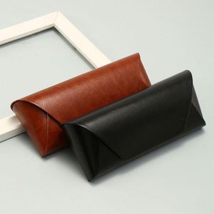 Custom Screen Printed Logo Leather Glasses Case Portable Eye Glasses <b>Pouch</b> Sunglasses Holder Protective Glasses Box <b>Men</b> Women - Product Image 2