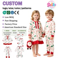 Ensembles de pyjamas pour enfants en fibre de bambou, vêtements pour enfants, bambou personnalisé NB-16T, motifs de Noël, ensembles pour bébés