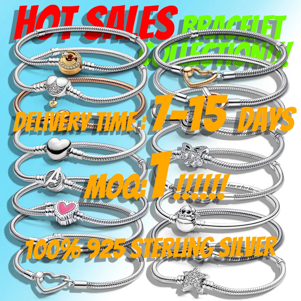 2022 COLLECTION OF POPULAR BRACELETS 925 STERLING SILVER BRACELET FIT PANDORAERS CHARMS