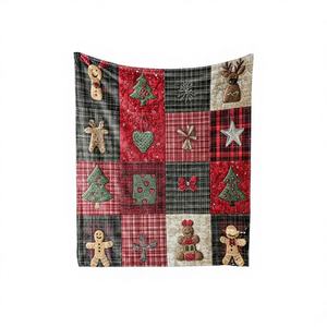 Manta de Punto Raschel con Estampado Animal Nórdico Vintage, Antibacteriana, Diseño Adorable, para las <span class=keywords><strong>Cuatro</strong></span> Estaciones, Regalo de Navidad - Product Image 1