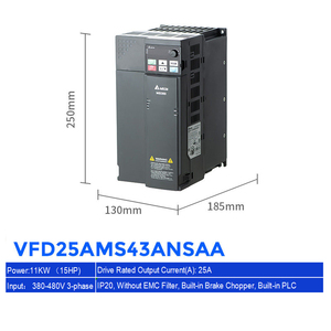 เดลต้าพลังงานสูง11KW เดิมใหม่380V 3-Phase ไดรฟ์ปรับความถี่ได้ (VFD) สำหรับ VFD25AMS43ANSAA มอเตอร์ - Product Image 1