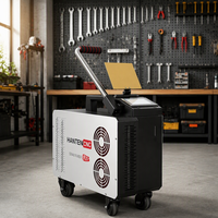 Nettoyeur laser à impulsions HANTENCNC 300W, machine de nettoyage du bois portable, technologie de fibres pour l'élimination des revêtements d'oxyde industriels
