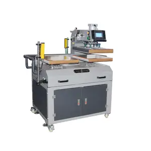 40*50 double station iron heatpress dtf Automatic Heat Press Printing Machine for cotton polyester t-shirt polo t-shirt handbag