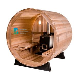 غرفة ساونا بخارية فاخرة من خشب الأرز للأماكن الخارجية مع دش غرفة ساونا خشبية صغيرة - Product Image 2