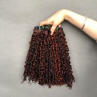Extensions de cheveux vierges vietnamiennes de qualité supérieure, doublement étirées, cuticules alignées, boucles Funmi Pixie, couleur P4/350
