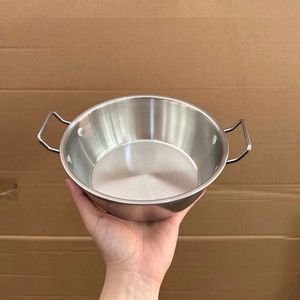 Bol à nouilles instantanées en acier inoxydable 2,1L-4L avec deux poignées, compatible lave-vaisselle, pour usage domestique - Product Image 2