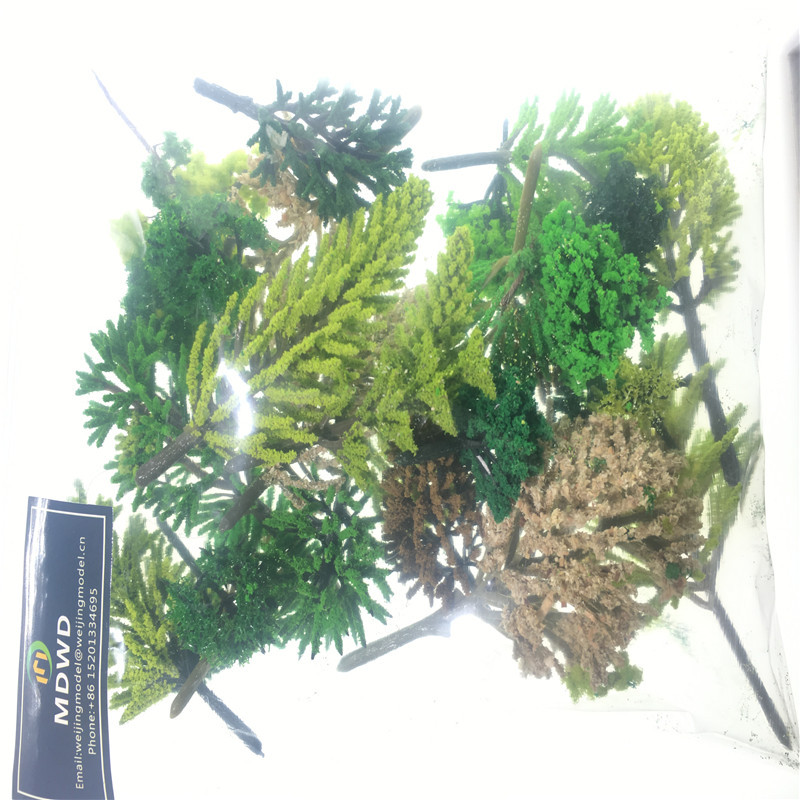 30Pcs Lot Model Green Trees Mixed