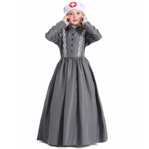 Costume da Infermiera Vittoriana per Bambine, Travestimento da Florence Nightingale per Ragazze, Halloween, Carnevale, Settimana del Libro, Cosplay con Cappello - Product Image 3