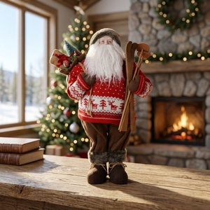 Manufactory Direct Knitted Red Statue Du PeRe NoeL Room Unique Giant Christmas Ornaments Custom - Product Image 2