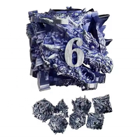 Puissant Dragon de Sang Multisides Jeu de Dés Dragon et Donjons Dés Polyédriques 3D en Métal Creux pour Jeux de Table