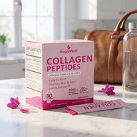 Aegelwell Collageen Peptide Poeder Stick Packs, Verschillende Typen met Prebiotica, Ongesmaakt Collageen voor Huid, Haar, Nagels & Gewrichtsondersteuning