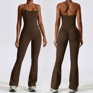 Set Olahraga 2 Potong Laris Manis, Pakaian Fitness, Sport Bra, Legging Ketat, Set Pengangkat Bokong, Set Fitness untuk Wanita - Product Image 1