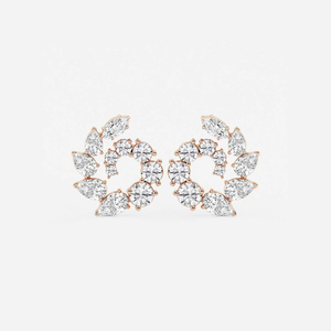 ต่างหูแฟชั่นทรงมาร์คีส์และทรงลูกแพร์ประดับเพชรแล็บโกรว์น้ำหนัก 2.5 กะรัต ดีไซน์หรูหรา ระยิบระยับ สวยงาม พร้อมความหรูหราอย่างมีคุณค่า - Product Image 2