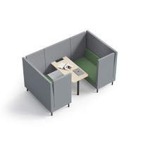 Canapé d'angle de bureau moderne, ensemble de canapés sectionnels rembourrés en tissu pour discussions et négociations privées dans les immeubles de bureaux
