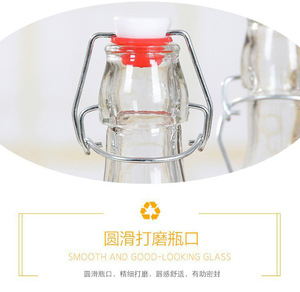 Commercio all'ingrosso 250ml 500ml 750ml 1000ml di vino liqure battente in vetro bottiglia con <span class=keywords><strong>flip</strong></span> top clip di coperchio - Product Image 3