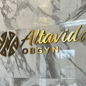 Tùy chỉnh nhôm thư kênh chải thép không gỉ 3D kim loại phẳng cắt ra dấu hiệu xây dựng lên Thư Văn phòng logo thương mại dấu hiệu - Product Image 4