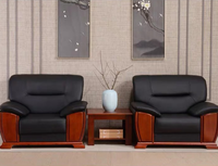 Canapé de style moderne modulaire pour salon et bureau en cuir synthétique simple, mobilier de bureau professionnel