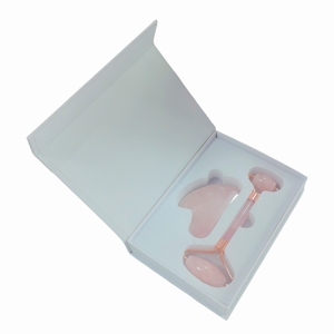 ชุดลูกกลิ้งนวดหยกโรสควอตซ์และแผ่นกัวซาพร้อมกล่อง - Product Image 4