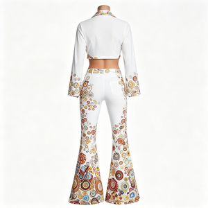 <span class=keywords><strong>Costume</strong></span> rétro années 70/80, style disco hippie, pour le Hogmanay, ensemble de costumes assortis pour couple, vêtements de scène et de danse, polyester, <span class=keywords><strong>adulte</strong></span>, unisexe - Product Image 5
