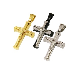 2018 Trendy Stainless Steel Custom Plated Jesus <b>Cross</b> <b>Pendant</b> Necklace 18x28.5mm 4g Unisex Gift - Product Image 5