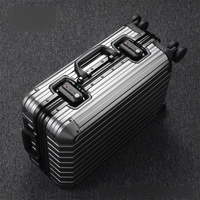 Valise à roulettes TSA en alliage d'aluminium-magnésium, roues multidirectionnelles, 24 pouces/20 pouces, bagage à main, unisexe, voyage d'affaires