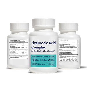 Capsules d'<span class=keywords><strong>acide</strong></span> <span class=keywords><strong>hyaluronique</strong></span> avec peptides de collagène <span class=keywords><strong>marin</strong></span> hydrolysé, biotine, vitamine, sélénium, favorisent la santé de la peau, des cheveux, des os <span class=keywords><strong>et</strong></span> des articulations - Product Image 2