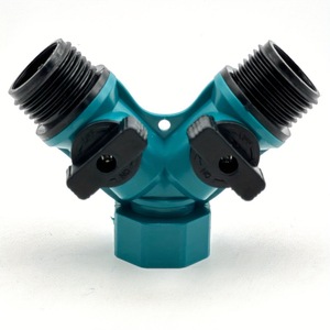 Conector de agua en forma de Y para jardín, divisor de ABS roscado de 1/2 pulgada con válvulas para riego - Product Image 1