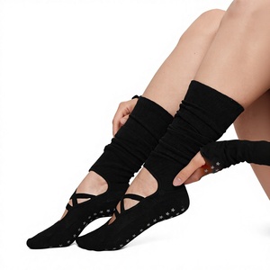 Women Mid-Calf Non-Slip Yoga <b>Socks</b> With <b>Grip</b> Stars Spandex Nylon Knitted Anti-Slip Sports Wear - Product Image 4