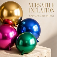 Décoration de fête, ballons en latex métalliques chromés de 5, 10, 12, 18, 24, 36 pouces, Noël, Ramadan, Nouvel An, Thanksgiving, Fête des mères