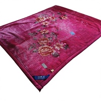 Couverture de lit à fleurs en relief, couverture Raschel coréenne pour lit double, couverture en fourrure de vison royale super douce pour l'hiver