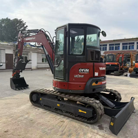 Excavatrice sur chenilles compacte d'occasion japonaise VIO55-6A, classe 5-6 tonnes, économique en carburant, équipement de construction fiable