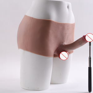 प्रीमियम थोक लेस्बियन स्ट्रैप-ऑन डिल्डो पहनने योग्य हाथी चमड़े के पैंट समलैंगिक सेक्स खिलौना - Product Image 5