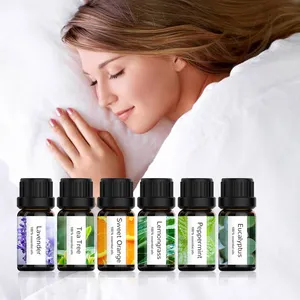 Private Label Pure 100% natürliche Hautpflege ätherisches Öl Kit Pfefferminze Lavendel Aroma therapie ätherisches Öl Set